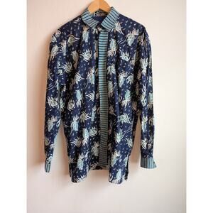 Batik Jember Long Sleeve Button Up Shirt Muslim Size Large